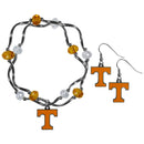 NCAA - Tennessee Volunteers Dangle Earrings and Crystal Bead Bracelet Set-Jewelry & Accessories,College Jewelry,Tennessee Volunteers Jewelry-JadeMoghul Inc.