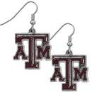 NCAA - Texas A & M Aggies Chrome Dangle Earrings-Jewelry & Accessories,Earrings,Dangle Earrings,Dangle Earrings,College Dangle Earrings-JadeMoghul Inc.
