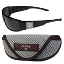NCAA - Texas A & M Aggies Chrome Wrap Sunglasses and Sport Carrying Case-Sunglasses, Eyewear & Accessories,Sunglass & Accessory Sets,Chrome Wrap Sunglasses & Sport Case,College Chrome Wrap Sunglasses & Sport Case-JadeMoghul Inc.