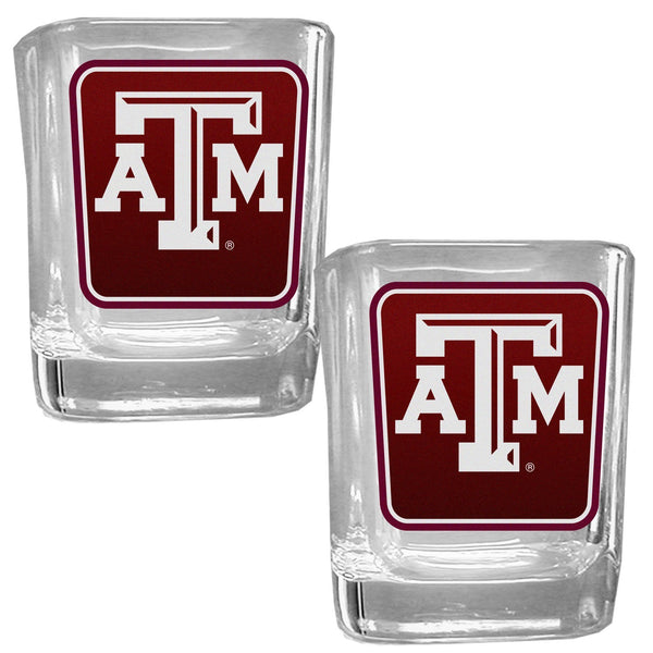 NCAA - Texas A & M Aggies Square Glass Shot Glass Set-Beverage Ware,Shot Glass,Graphic Shot Glass,College Graphic Shot Glass,-JadeMoghul Inc.