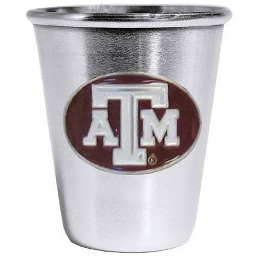 NCAA - Texas A & M Aggies Steel Shot Glass-Beverage Ware,Shot Glasses,Steel Glasses,College Steel Glasses-JadeMoghul Inc.