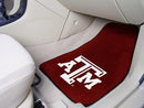 Rubber Car Mats NCAA Texas A&M 2-pc Carpeted Front Car Mats 17"x27"