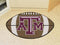 Round Rug in Living Room NCAA Texas A&M Football Ball Rug 20.5"x32.5"