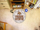 Round Indoor Outdoor Rugs NCAA Texas State Soccer Ball 27" diameter