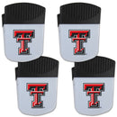 NCAA - Texas Tech Raiders Chip Clip Magnet with Bottle Opener, 4 pack-Other Cool Stuff,College Other Cool Stuff,Texas Tech Raiders Other Cool Stuff-JadeMoghul Inc.