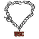 NCAA - USC Trojans Charm Chain Bracelet-Jewelry & Accessories,Bracelets,Charm Chain Bracelets,College Charm Chain Bracelets-JadeMoghul Inc.