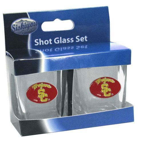 NCAA - USC Trojans Shot Glass Set-Beverage Ware,Shot Glasses,Shot Glass Sets,College Shot Glass Sets-JadeMoghul Inc.