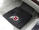 Rubber Car Mats NCAA Utah 2-pc Vinyl Front Car Mats 17"x27"