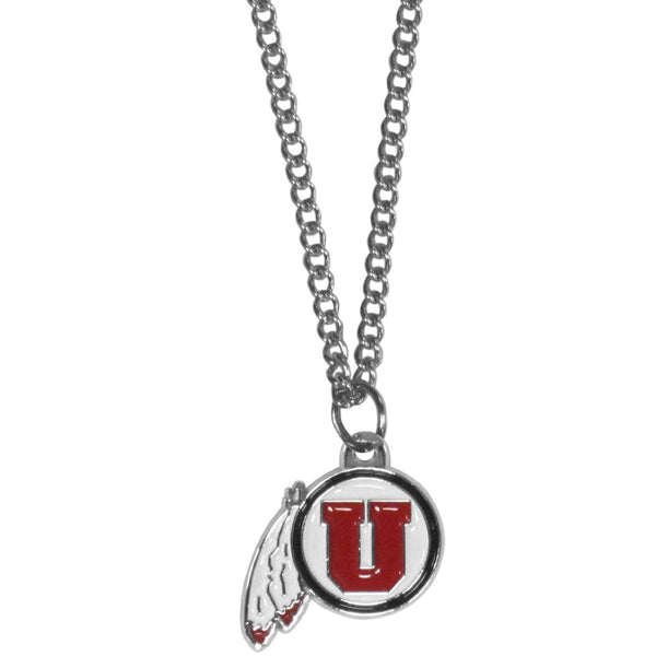 NCAA - Utah Utes Chain Necklace with Small Charm-Jewelry & Accessories,Necklaces,Chain Necklaces,College Chain Necklaces-JadeMoghul Inc.