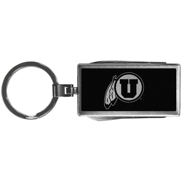 NCAA - Utah Utes Multi-tool Key Chain, Black-Key Chains,College Key Chains,Utah Utes Key Chains-JadeMoghul Inc.