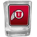 NCAA - Utah Utes Square Glass Shot Glass-Beverage Ware,Shot Glass,Graphic Shot Glass Set,College Graphic Shot Glass Set-JadeMoghul Inc.