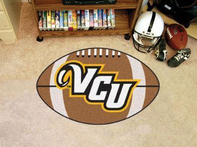 Round Rug in Living Room NCAA VCU Football Ball Rug 20.5"x32.5"