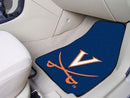 Custom Car Mats NCAA Virginia 2-pc Carpeted Front Car Mats 17"x27"