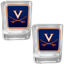 NCAA - Virginia Cavaliers Square Glass Shot Glass Set-Beverage Ware,College Beverage Ware,Virginia Cavaliers Beverage Ware-JadeMoghul Inc.