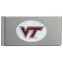 NCAA - Virginia Tech Hokies Brushed Metal Money Clip-Wallets & Checkbook Covers,Money Clips,Brushed Money Clips,College Brushed Money Clips-JadeMoghul Inc.