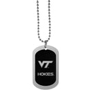 NCAA - Virginia Tech Hokies Chrome Tag Necklace-Jewelry & Accessories,Necklaces,Chrome Tag Necklaces,College Chrome Tag Necklaces-JadeMoghul Inc.