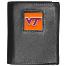 NCAA - Virginia Tech Hokies Deluxe Leather Tri-fold Wallet-Wallets & Checkbook Covers,Tri-fold Wallets,Deluxe Tri-fold Wallets,Window Box Packaging,College Tri-fold Wallets-JadeMoghul Inc.