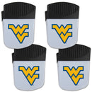 NCAA - W. Virginia Mountaineers Chip Clip Magnet with Bottle Opener, 4 pack-Other Cool Stuff,College Other Cool Stuff,W. Virginia Mountaineers Other Cool Stuff-JadeMoghul Inc.