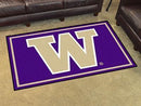 4x6 Rug NCAA Washington 4'x6' Plush Rug