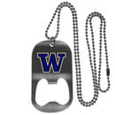 NCAA - Washington Huskies Bottle Opener Tag Necklace-Jewelry & Accessories,College Jewelry,Washington Huskies Jewelry-JadeMoghul Inc.