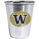 NCAA - Washington Huskies Steel Shot Glass-Beverage Ware,Shot Glasses,Steel Glasses,College Steel Glasses-JadeMoghul Inc.