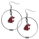 NCAA - Washington St. Cougars 2 Inch Hoop Earrings-Jewelry & Accessories,Earrings,2 inch Hoop Earrings,College Hoop Earrings-JadeMoghul Inc.
