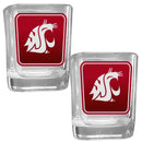 NCAA - Washington St. Cougars Square Glass Shot Glass Set-Beverage Ware,Shot Glass,Graphic Shot Glass,College Graphic Shot Glass,-JadeMoghul Inc.