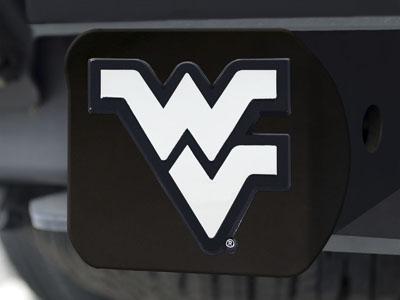 Tow Hitch Covers NCAA West Virginia Black Hitch Cover 4 1/2"x3 3/8"