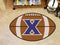 Round Rug in Living Room NCAA Xavier Football Ball Rug 20.5"x32.5"