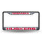 Black License Plate Frame Nebraska "Huskers" Laser Chrome Frame
