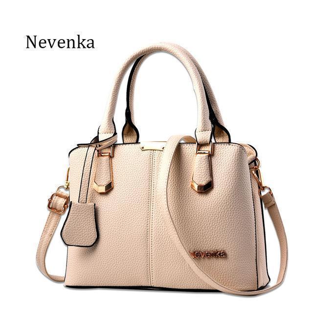 Nevenka Women Bag Lady Handbag OL Style Shoulder Bags Casual Zipper Messenger Bags PU Leather Bag Brand Name Tote Satchel Sac-white-JadeMoghul Inc.
