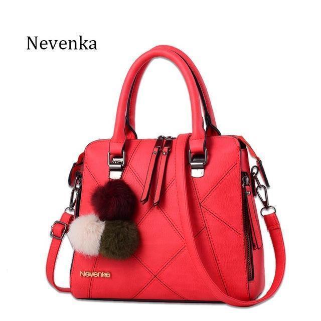 Nevenka Women Bag Network Casual Tote Evening Bags Brand Fashion Handbag Female Pu Leather Handbags Lady Bag Top-Handle Bags Sac-Red-JadeMoghul Inc.