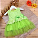 New 2014 girls princess dress/Multi-colored lace tutu dress/Elegant girl dress with bowknot/Summer hot sale-Green-0-3 months-JadeMoghul Inc.