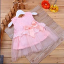 New 2014 girls princess dress/Multi-colored lace tutu dress/Elegant girl dress with bowknot/Summer hot sale-Pink-0-3 months-JadeMoghul Inc.