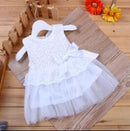 New 2014 girls princess dress/Multi-colored lace tutu dress/Elegant girl dress with bowknot/Summer hot sale-White-0-3 months-JadeMoghul Inc.