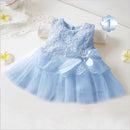 New 2014 girls princess dress/Multi-colored lace tutu dress/Elegant girl dress with bowknot/Summer hot sale-White-0-3 months-JadeMoghul Inc.