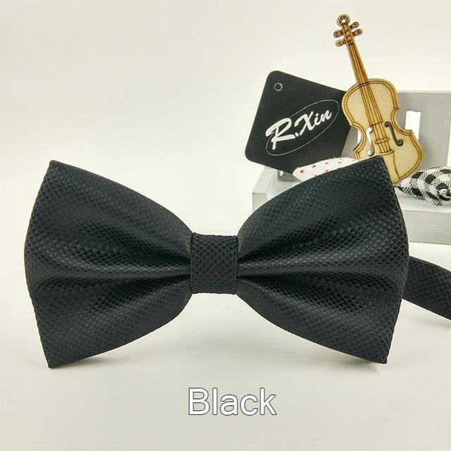 New 2016 fashion bow tie pocket married bow ties male bow candy color butterfly ties for men women mens bowties-Black-JadeMoghul Inc.
