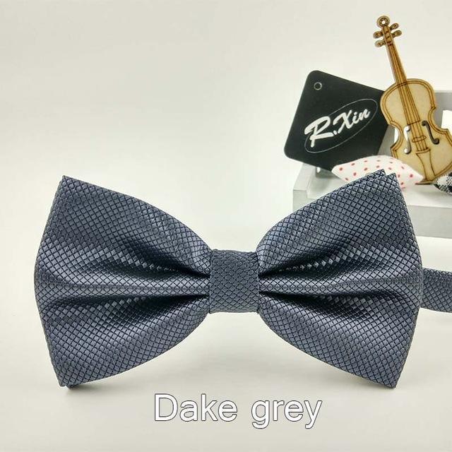 New 2016 fashion bow tie pocket married bow ties male bow candy color butterfly ties for men women mens bowties-Dark grey-JadeMoghul Inc.