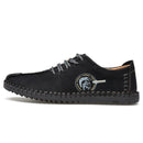 New 2017 Fashion Comfortable Breathable Men Falt Shoes Lace-up Solid Split Leather Male Causal Shoes huarache Hot Sale-601black-6.5-JadeMoghul Inc.