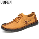 New 2017 Fashion Comfortable Breathable Men Falt Shoes Lace-up Solid Split Leather Male Causal Shoes huarache Hot Sale-601black-6.5-JadeMoghul Inc.