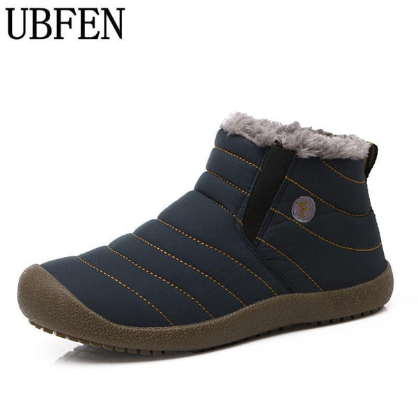 New 2017 Men Winter Men Shoes Solid Color Snow Boots Cotton Antiskid Bottom Keep Warm Waterproof men Boots,size 45,46-Blue-5.5-JadeMoghul Inc.