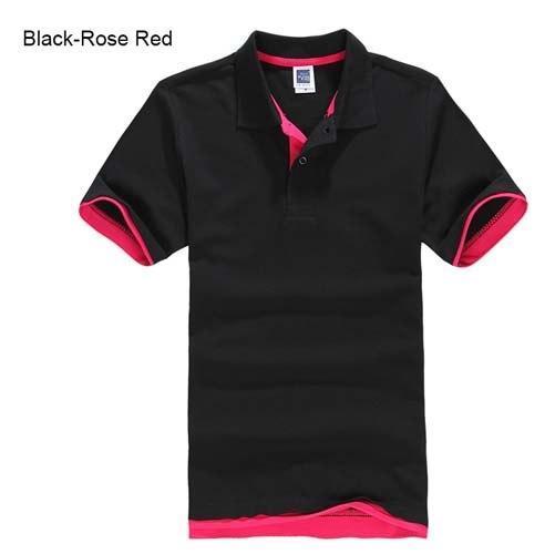 New 2017 Men's Brand Polo Shirt For Men Designer Polos Men Cotton Short Sleeve shirt Brands jerseys golftennis Free Shipping-black Rose red-XS-JadeMoghul Inc.
