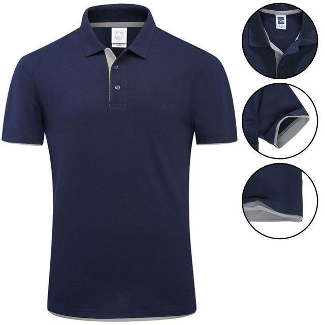 New 2018 MYDBSH Brand Polo Shirt For Men Designer Polo Men Shirt Soft Cotton Short Sleeve Polo Shirt Men Famous Brand Clothing-Navy Gray-S-JadeMoghul Inc.