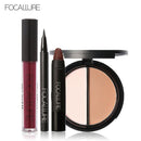 New 4Pcs Easy Lip Makeup Black Eyeliner Pencil Matte Lip Gloss Sexy Matte Lip Sticker Face Bronzer Highlighter Palette-2-China-JadeMoghul Inc.