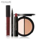 New 4Pcs Easy Lip Makeup Black Eyeliner Pencil Matte Lip Gloss Sexy Matte Lip Sticker Face Bronzer Highlighter Palette-3-China-JadeMoghul Inc.