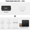 New 70mai Dash Cam Lite 1080P Speed Coordinates GPS Modules 70mai Lite Car Cam Recorder 24H Parking Monitor 70mai Lite Car DVR AExp