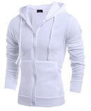 New Arrival Casual Men Winter Hoodie - High Quality Slim Hooded Coat-White-L-JadeMoghul Inc.