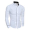 New Arrival Casual Slim Fit Shirt / Fashionable Long Sleeved Shirt-White-Asian size M-JadeMoghul Inc.