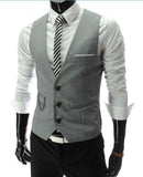 New Arrival Dress Vests For Men - Slim Fit Mens Suit Vest-gray-M-JadeMoghul Inc.