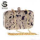 New arrival ladies gold evening bag crystal clutch chain bags high quality diamond wedding bags FREE Shipping in North America flower clutch CJ20--JadeMoghul Inc.